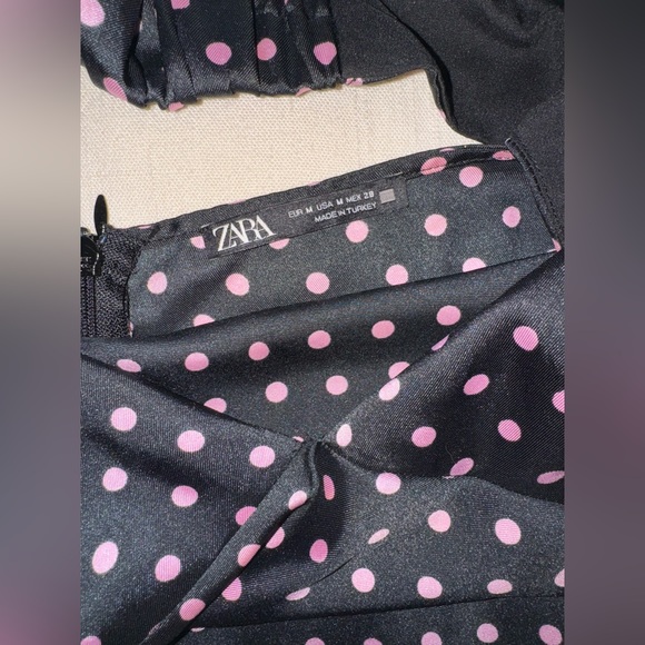 Zara Polka Dot Dress: Pink & Black Polka dot - Picture 5 of 5